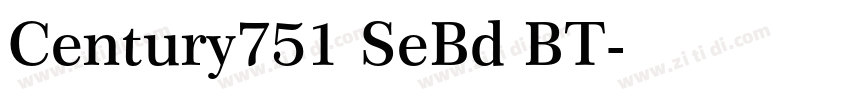 Century751 SeBd BT字体转换